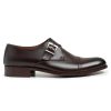 Single Monk Strap Cap Toe Brogue Dress Shoe